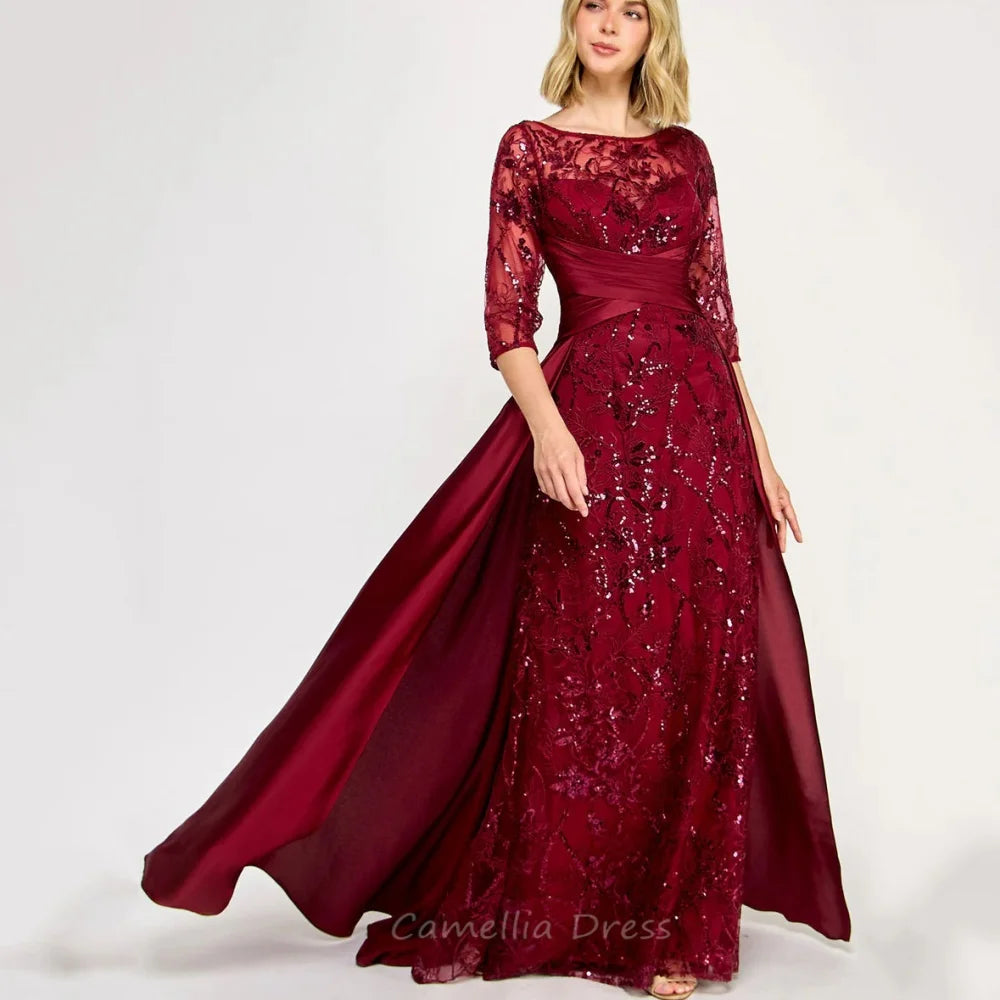 Mother of the Wedding Dress Lace Mermaid Women Gown Sequined Vintage mother of bride dresses wedding 2025