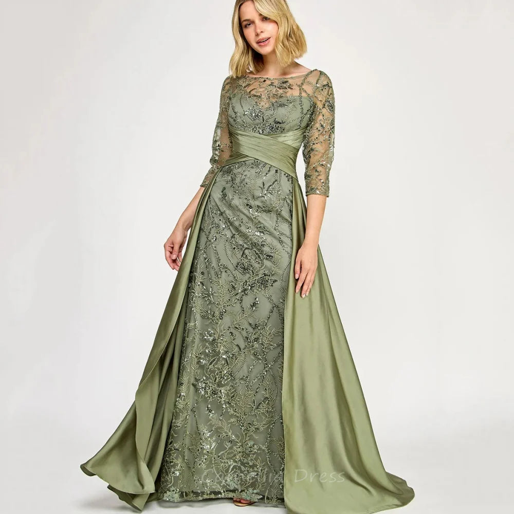 Mother of the Wedding Dress Lace Mermaid Women Gown Sequined Vintage mother of bride dresses wedding 2025